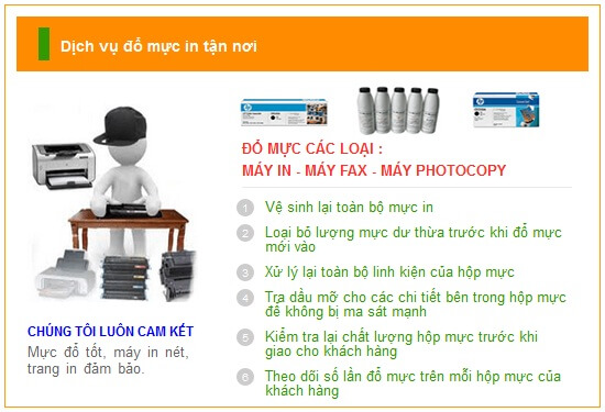 Đổ mực máy in HP uy tín