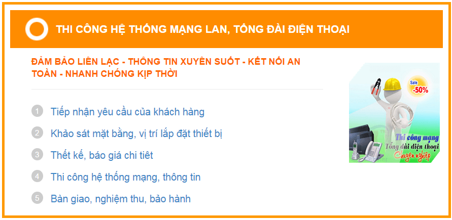Phúc An thi công hệ thống mạng lan, tổng đài